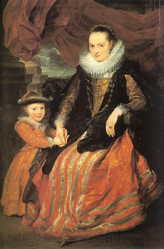 Dyck, Anthony van Susanna Fourment and her Daughter France oil painting art